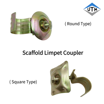 BS1139 Standard Pressed Round Or Square Type Limpet Clamp / Coupler for Scaffolding Plank
