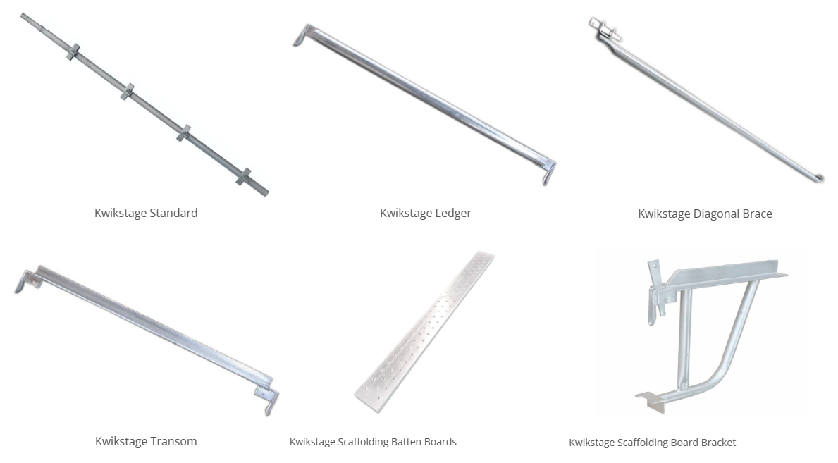 Kwikstage scaffolding system parts