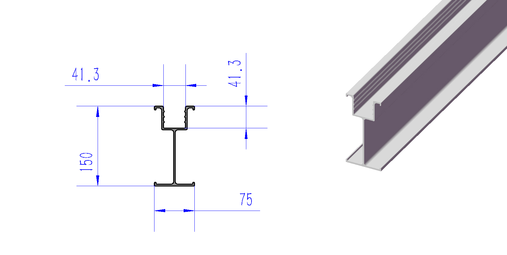 aluminium i beam sizes