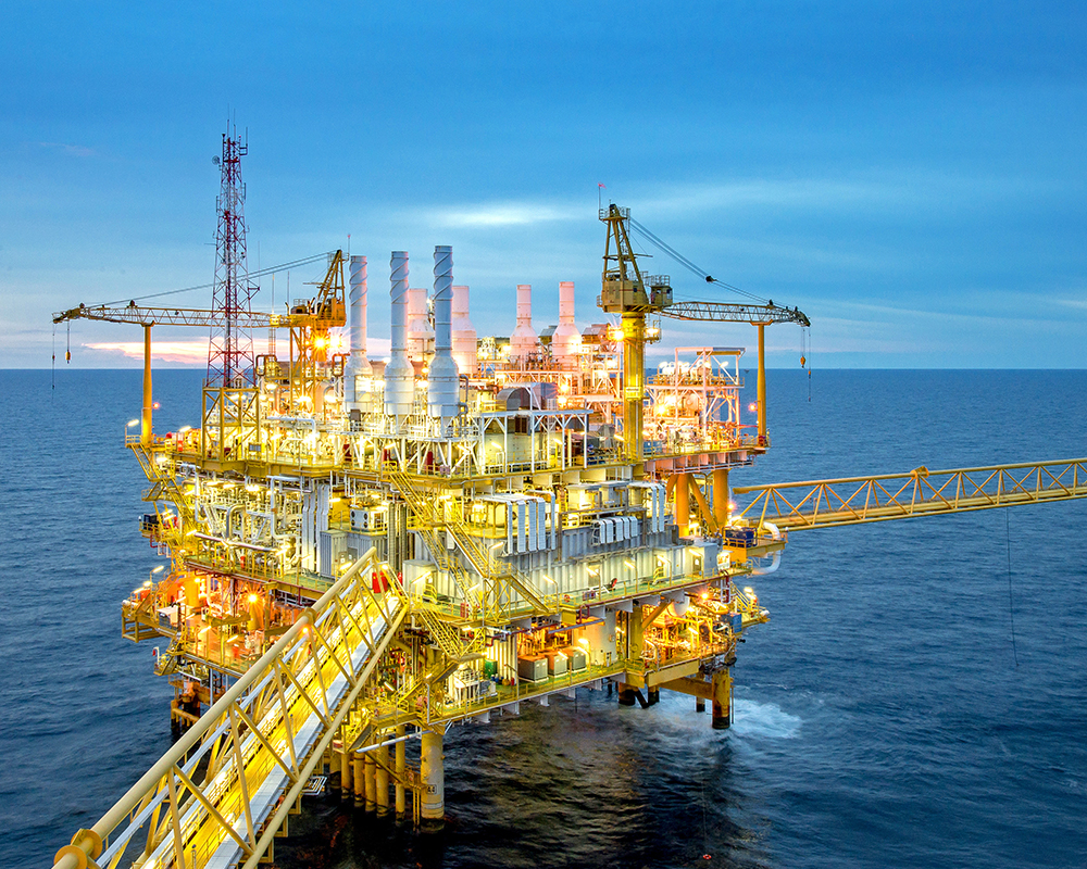 Scaffold on Offshore Oil Drilling Platform