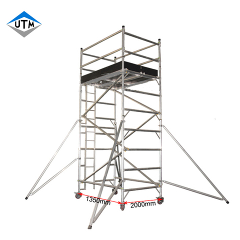 OEM Portable 3m-15m Scaffold Mobile Aluminum Scaffolding Tower with Caster