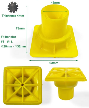 Construction 12mm-40mm Safety Plastic Rebar Cap with Steel Plate