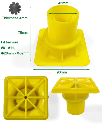 Construction 12mm-40mm Safety Plastic Rebar Cap with Steel Plate