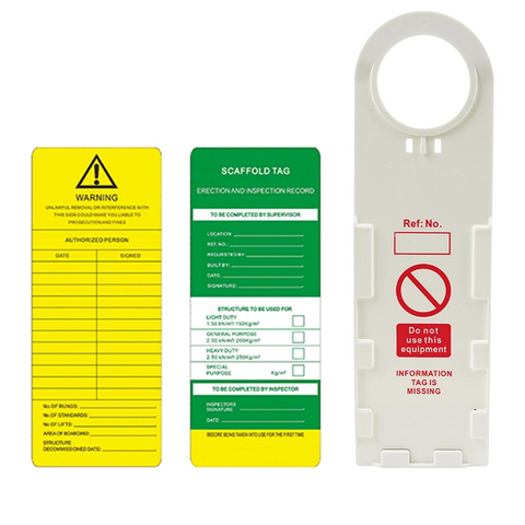 Custom Warning Scaffolding Inspection And Safety Lockout Tag
