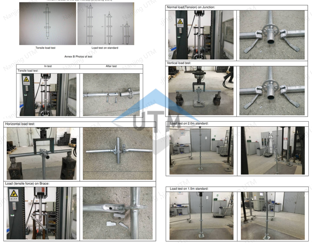 Ringlock scaffolding testing